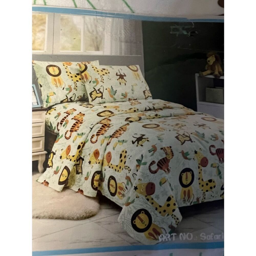 WPM safari 4 piece twin sheet set NEW